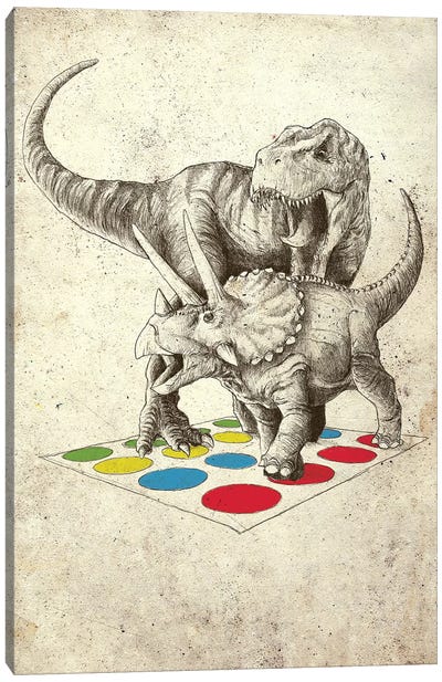The Ultimate Battle Canvas Art Print - Kids Dinosaur Art