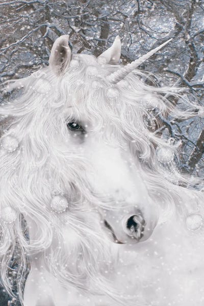 Christmas Unicorn by Babette Van den Berg art print