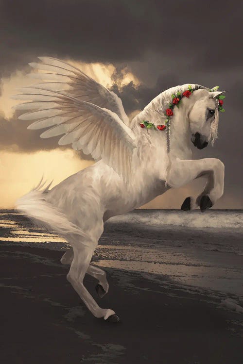 Pegasus With Roses