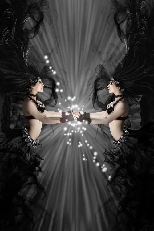 The Bellydancers Black by Babette Van den Berg wall art