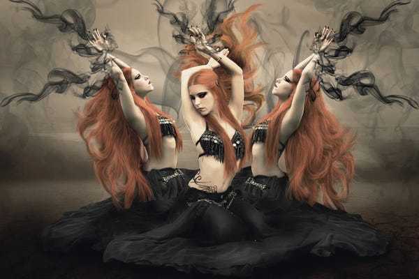 Goth Art: Bellydancer by Babette Van den Berg