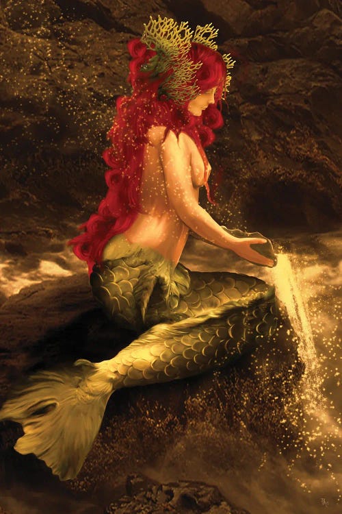 Mermaid Play by Babette Van den Berg wall art