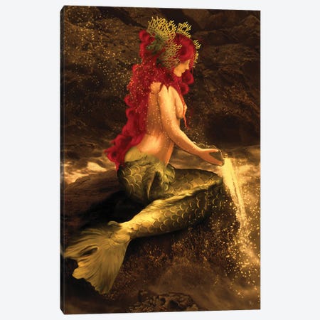Mermaid Play Canvas Print #BVB160} by Babette Van den Berg Canvas Wall Art