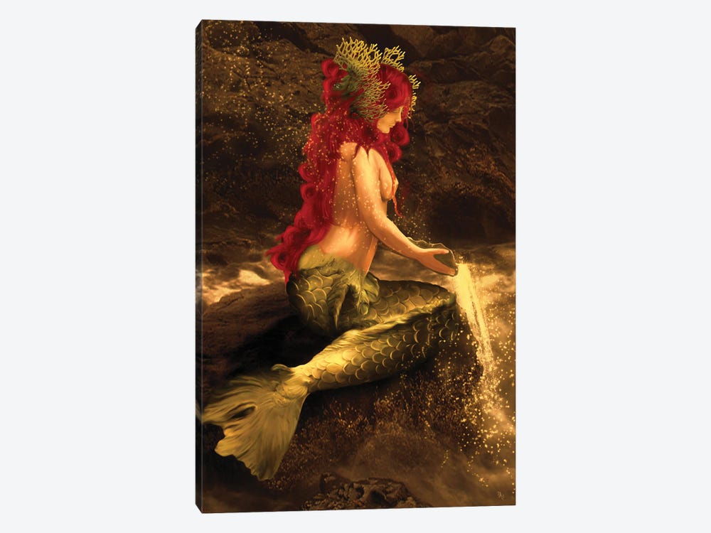 Mermaid Play by Babette Van den Berg 1-piece Canvas Art Print