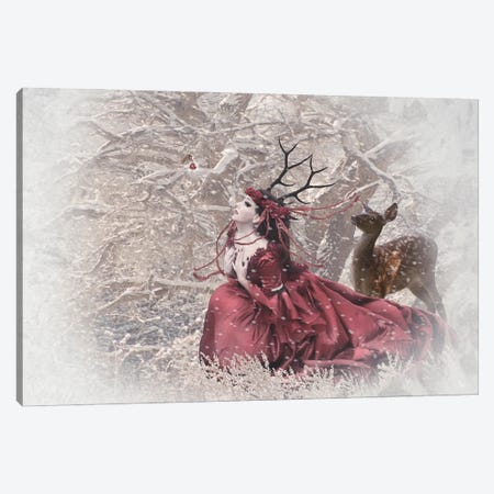 Christmas Fairy Canvas Print #BVB164} by Babette Van den Berg Canvas Print