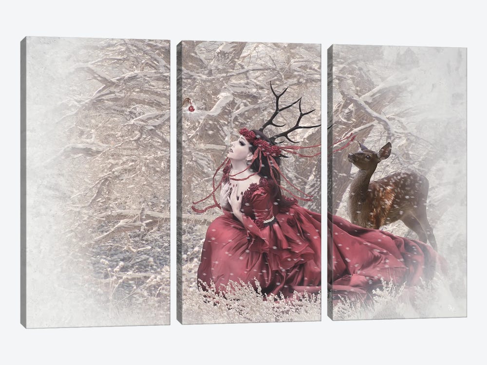 Christmas Fairy by Babette Van den Berg 3-piece Canvas Print