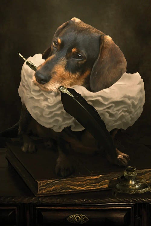 Neuf Met Kraag En Bureau by Babette Van den Berg wall art