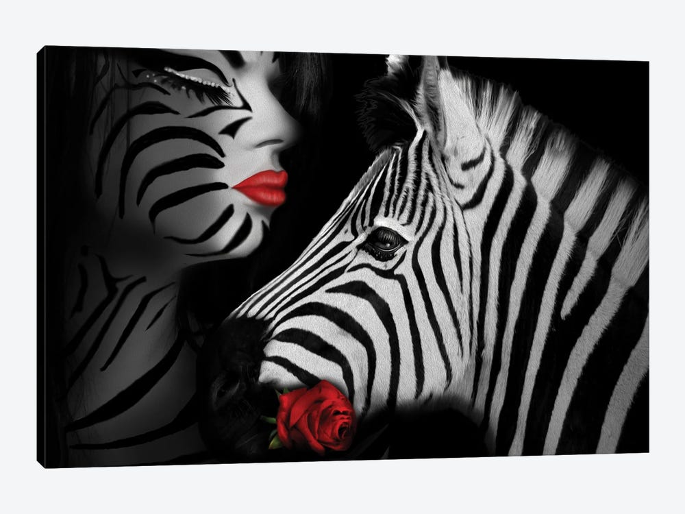 Zebra Love by Babette Van den Berg 1-piece Art Print