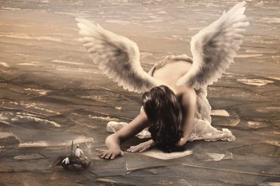 Snowdrops by Babette Van den Berg multi panel art