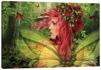 Wild Strawberry Canvas Art Print - Babette Van den Berg