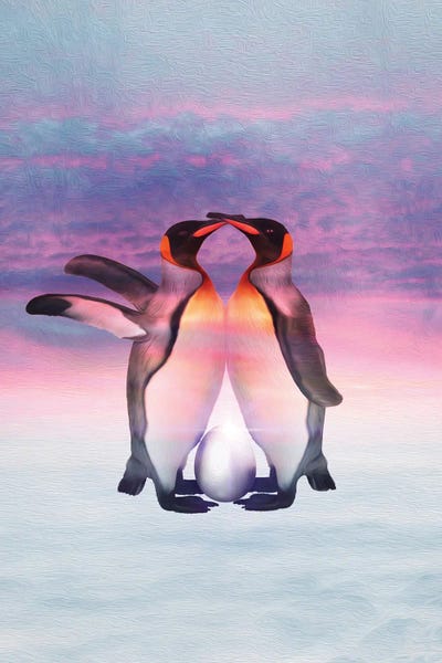 Penguins: Liefdeskaart XV by Babette Van den Berg