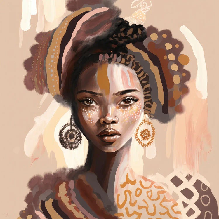 Amara - Abstract Portrait by Bella Eve wall art