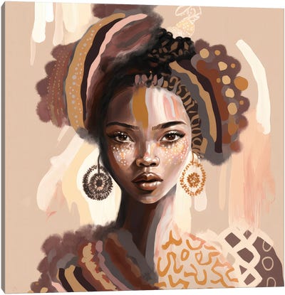 Amara - Abstract Portrait Canvas Art Print - Bella Eve