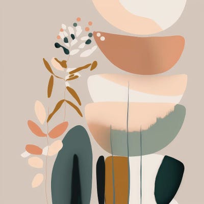 Balancing Shapes by Bella Eve framed wall art