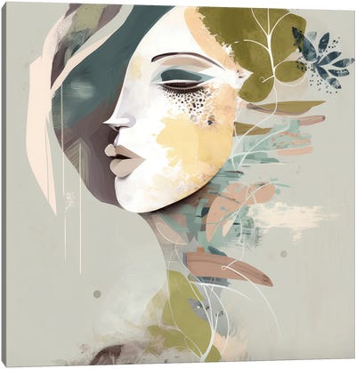 Meadow - Abstract Portrait Canvas Art Print - Bella Eve