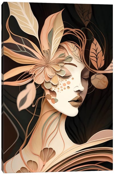 Magnolia - Nature Portrait Canvas Art Print - Bella Eve