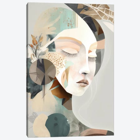 Piper - Abstract Portrait Canvas Print #BVE143} by Bella Eve Canvas Art Print