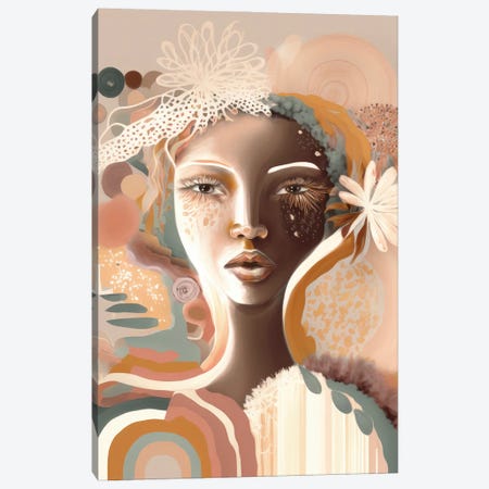Zola - Abstract Portrait Canvas Print #BVE145} by Bella Eve Canvas Artwork