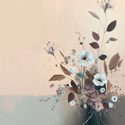 Simple Flower Art by Bella Eve canvas print