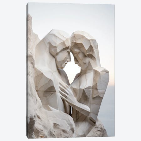 Sculptured Loving Embrace Canvas Print #BVE178} by Bella Eve Canvas Wall Art