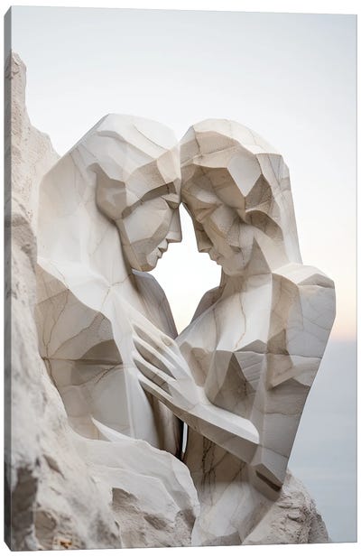Sculptured Loving Embrace Canvas Art Print - Bella Eve