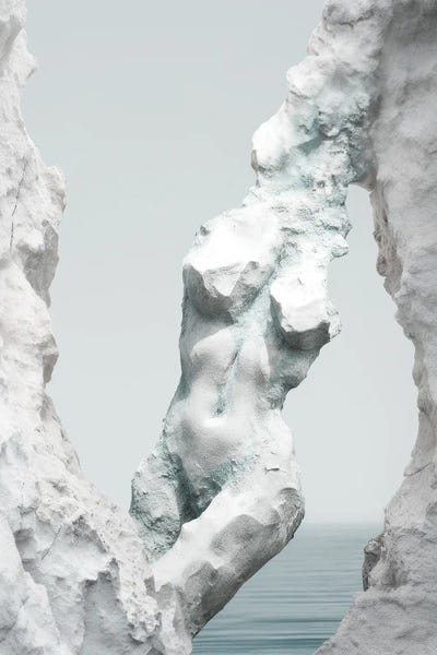 Tenderly Sculptured In Aqua by Bella Eve art print