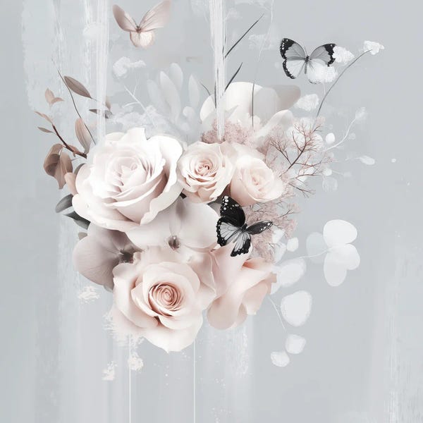 Bella Eve: Boho Blue Flower Veil - Abstract by Bella Eve