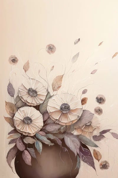 Blooming In Beige by Bella Eve canvas print