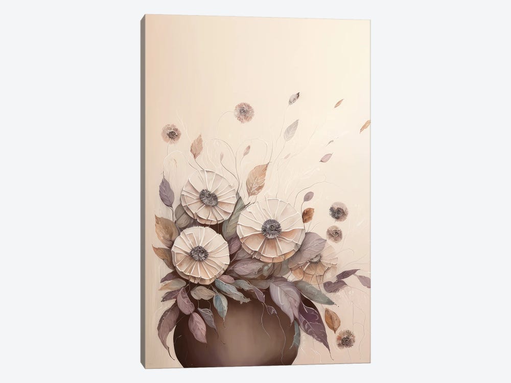 Blooming In Beige by Bella Eve 1-piece Canvas Art