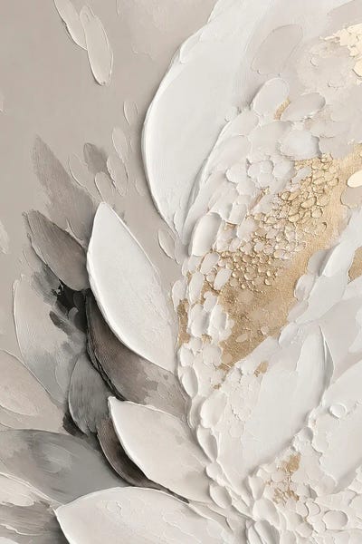 Cream Art - Canvas Prints: Porcelain Bloom by Bella Eve
