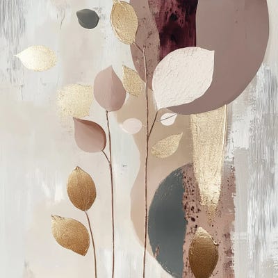 Cream Art - Canvas Prints: Petal And Clay, Style B by Bella Eve