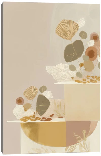 Abstract In Sage Canvas Art Print - Bella Eve