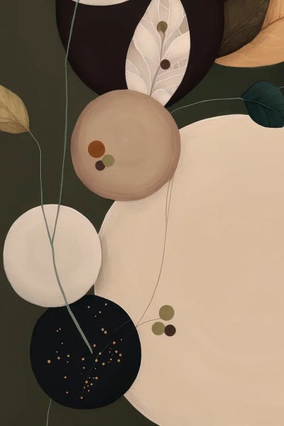 Modern Earth Circles by Bella Eve framed wall art