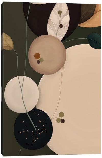 Modern Earth Circles Canvas Art Print - Bella Eve
