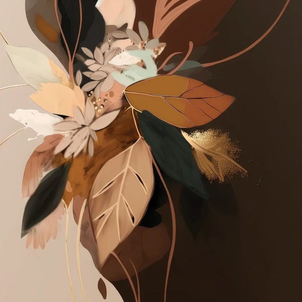 Bella Eve: Abstract Golden Leaves by Bella Eve