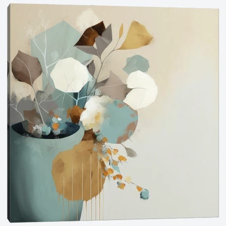 Modern Pastel Vase Canvas Print #BVE65} by Bella Eve Canvas Wall Art