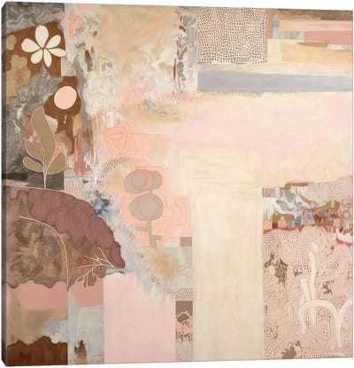 Modern Pink Collage Canvas Art Print - Bella Eve