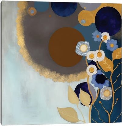 Modern Midnight Bloom III Canvas Art Print - Bella Eve