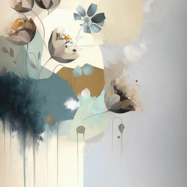 Bella Eve: Abstracted Blue Blooms by Bella Eve