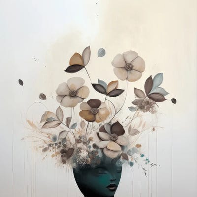 Vase Of Thoughts by Bella Eve framed canvas print