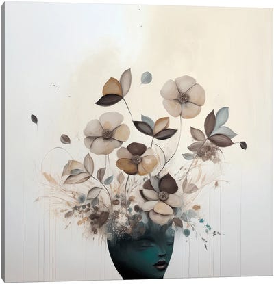 Vase Of Thoughts Canvas Art Print - Bella Eve