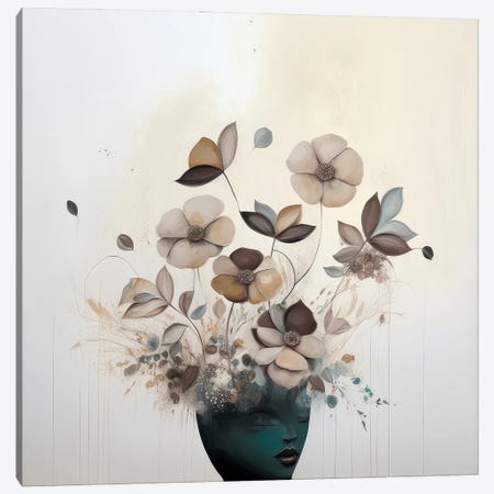 Vase Of Thoughts Canvas Print #BVE93} by Bella Eve Canvas Art