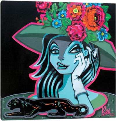 Night Shade Canvas Art Print - Jaguar Art
