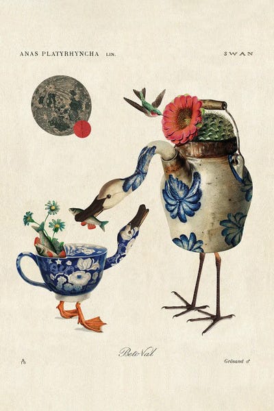 Vintage Animal Illustrations: Mother And Son by Beto Val