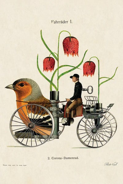 Whimsical Steampunk: Bird Machine by Beto Val