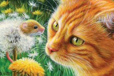 Dandelion Fun by Bridget Voth canvas print