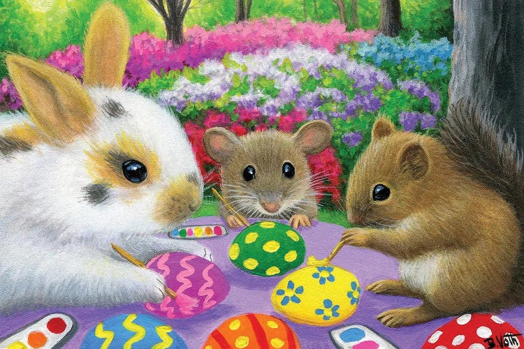 Decorating The Eggs by Bridget Voth wall art
