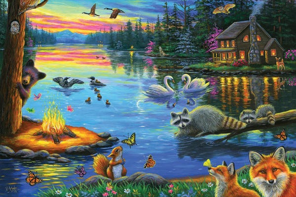 Bridget Voth: Lakeside Evening by Bridget Voth