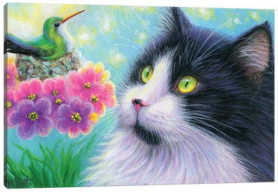 A Jewel In The Garden III Canvas Art Print - Snowshoe Cat Art