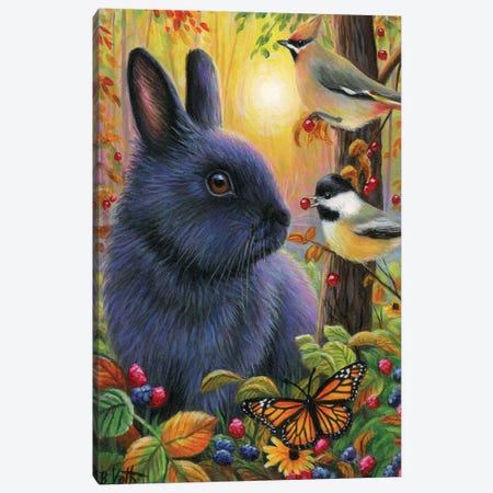 Little Autumn Bunny Canvas Print #BVT187} by Bridget Voth Canvas Wall Art